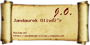 Jandaurek Olivér névjegykártya